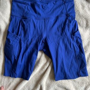 Royal blue lululemon shorts size 6